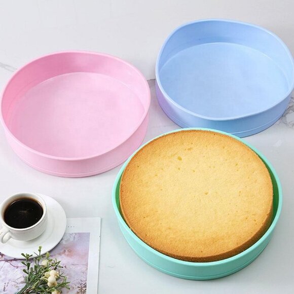Silicone Cake Molds for Baking, Nonstick Baking Pans for Layer Cake9.5inches2Pcs - Picture 4 of 11
